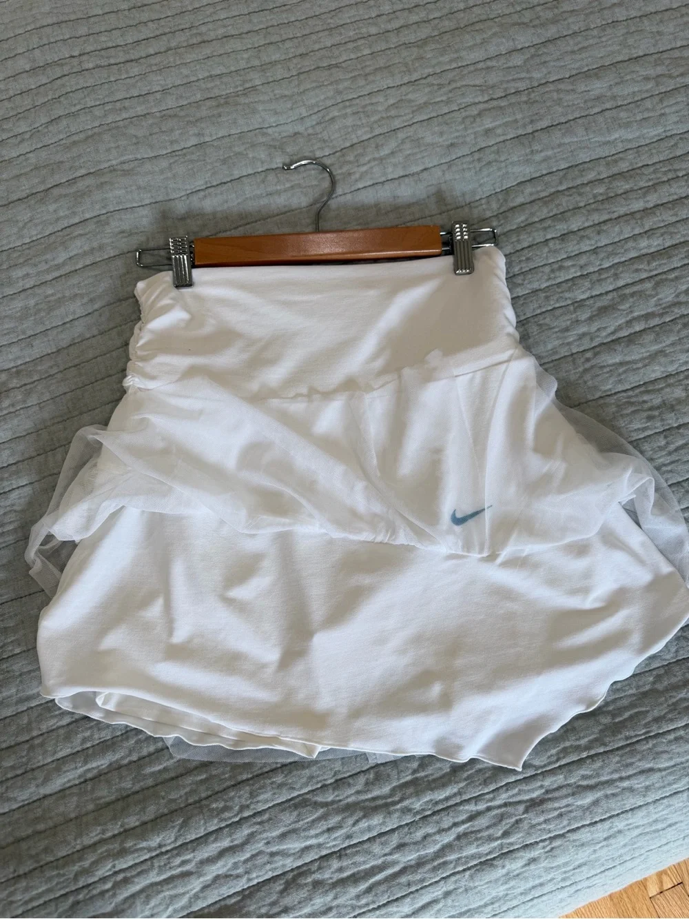 Nike White Tennis Skirt with Tulle